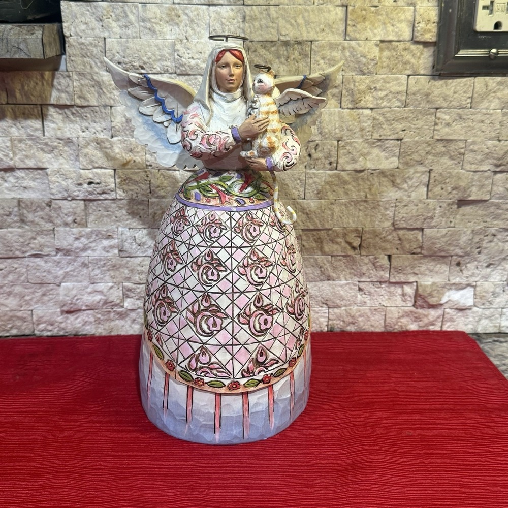 Jim Shore "Eternal Companions" Angel & Angel Cat Figurine #C4006929